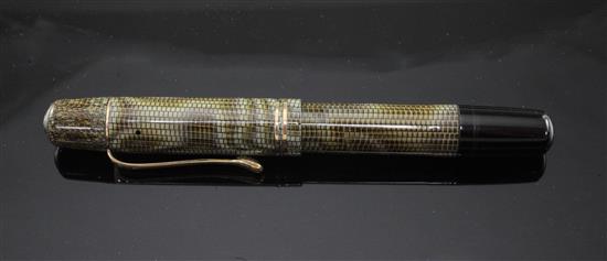 A Pelikan lizard effect 101N fountain pen 4.75in.